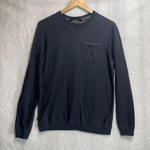 Travis Mathew Men’s Long Sleeve Crew Neck Shirt Dark Blue Size S Premium Casual